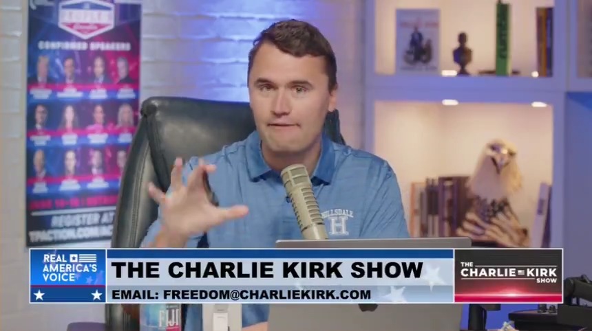 Top Trump advocate Charlie Kirk endorses the Project 2025 plan to round up Latinos in mass detention camps: Get immigrants out of my country. Adios. I want my culture back