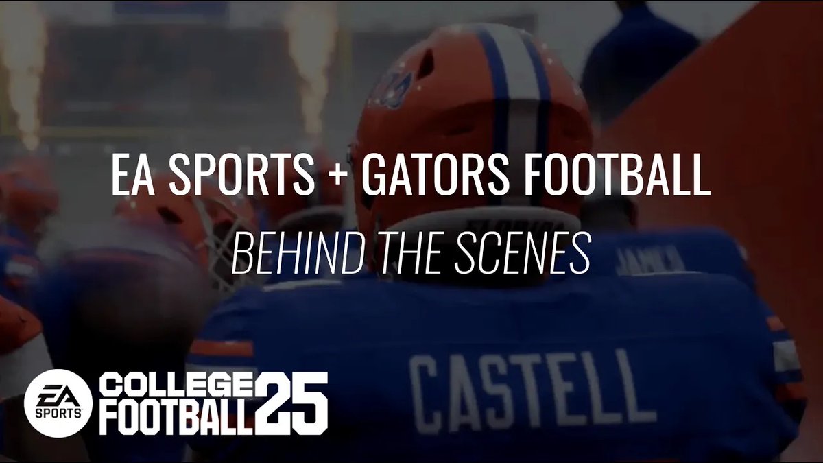 Florida Gators 🤝 EA Sports Check out how the #Gators and College Football 27 partnered together to create the most authentic football gaming experience in 'College Football 25' releasing July 19th! #GoGators | #CFB25