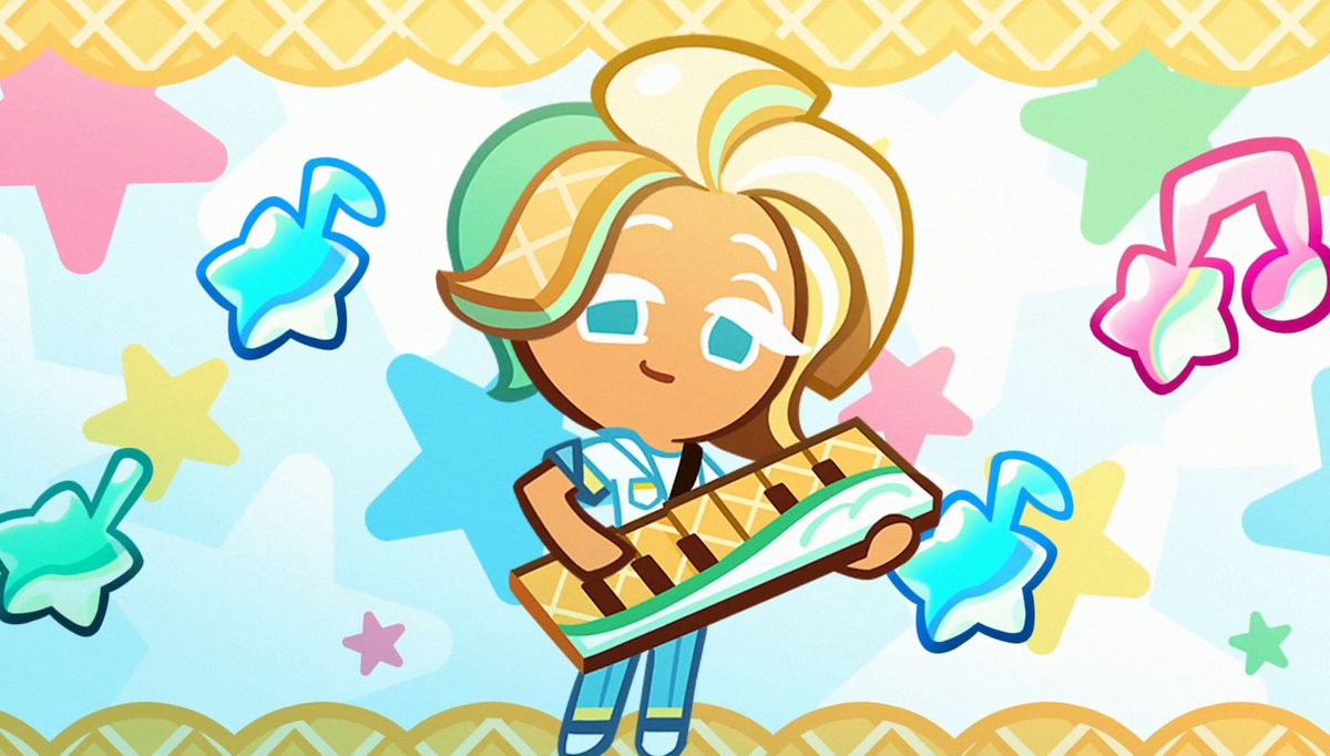 Can you hear this sweet melody? 🎹 Mint Wafer Cookie is ready to run! 💚 Play the new update now! 🙌