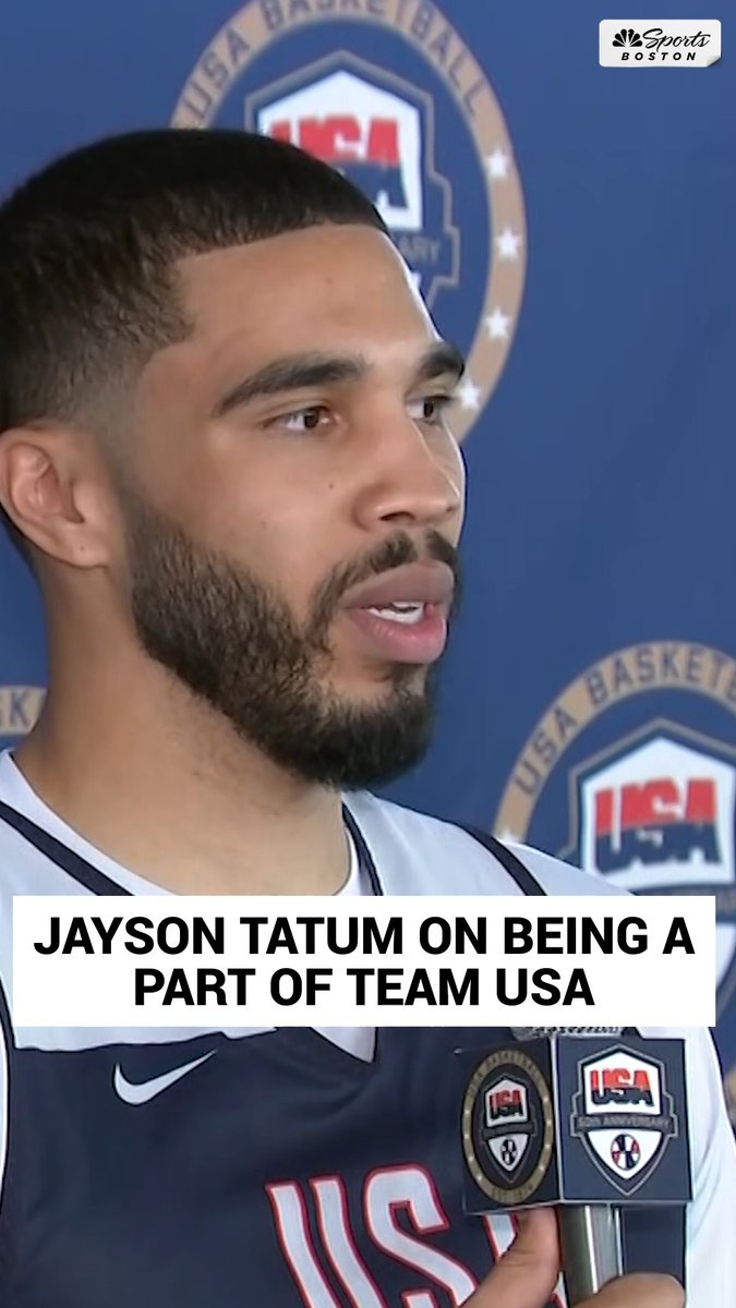 "You got high-character guys who understand what we're trying to accomplish... all that matters is that we come home with a gold medal." 🥇 Jayson Tatum talks being a part of Team USA