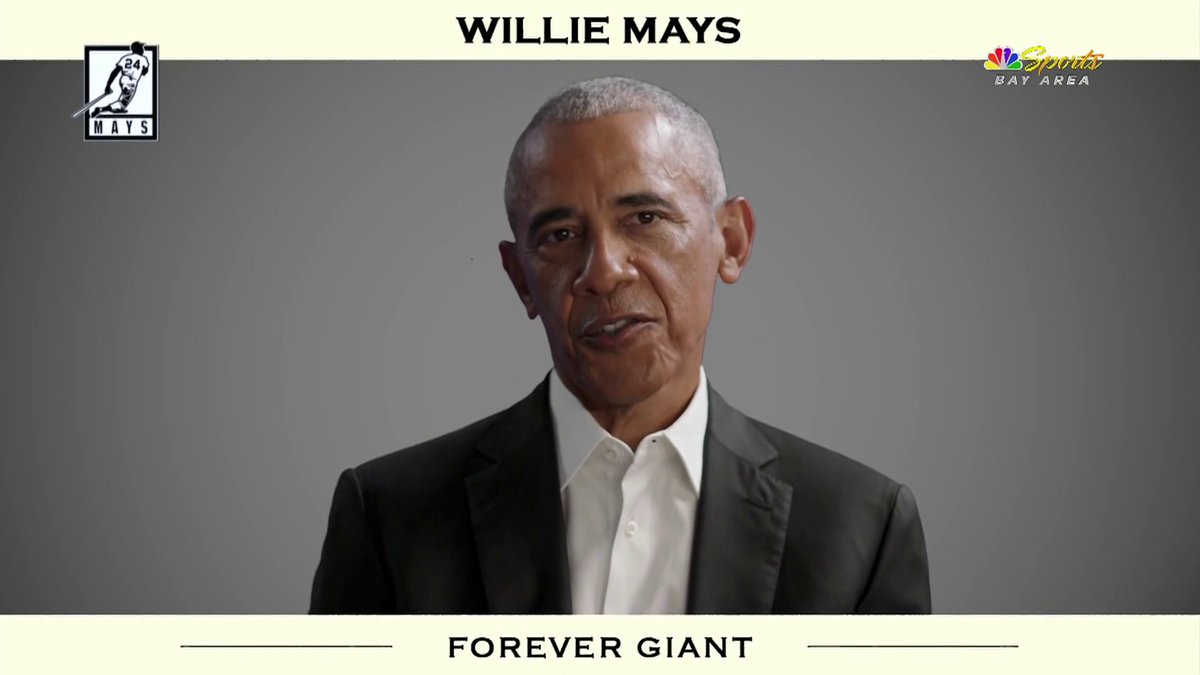 Former President Barack Obama: “As president, it was rare for me to be the ‘second’ most important guy on Air Force One – but with Willie on board, it wasn’t even close.” 🎥SFGiants