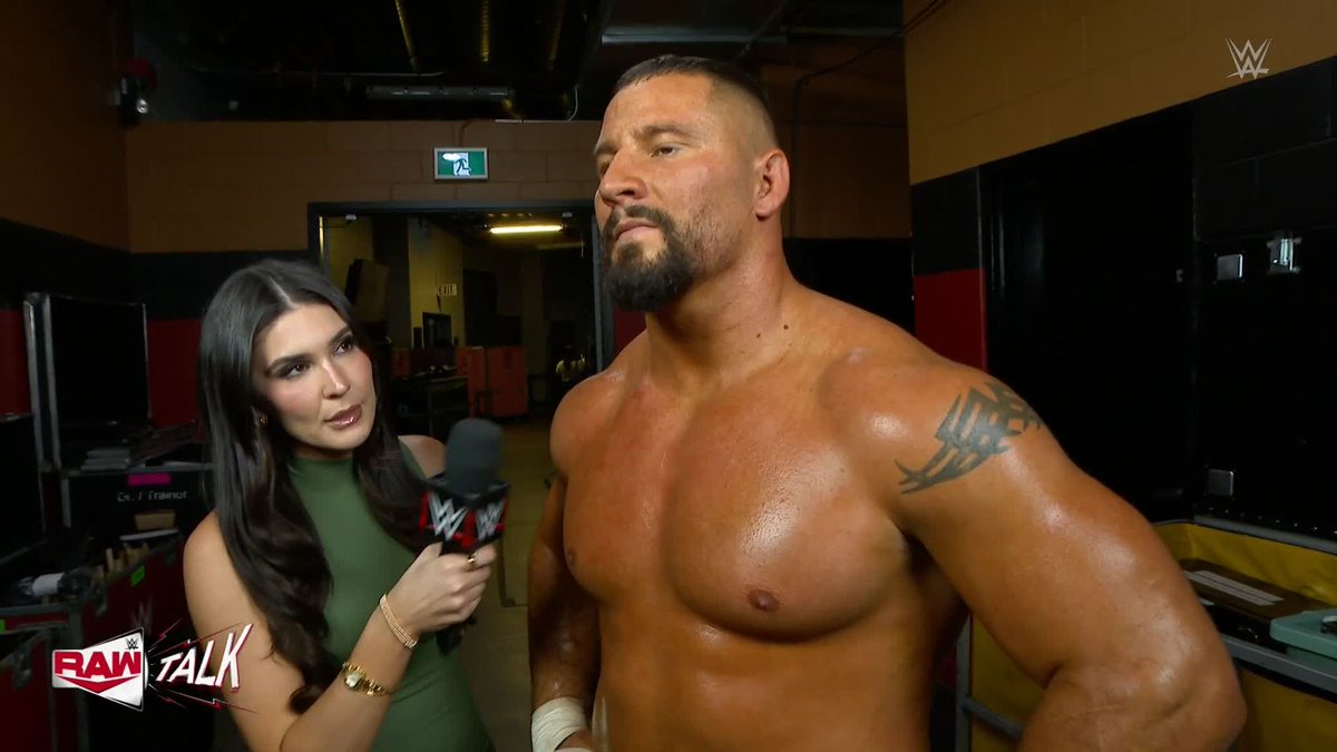 MIC DROP. 👏👏👏 Bronson Steiner lays it down for Sami Zayn on #RAWTalk.