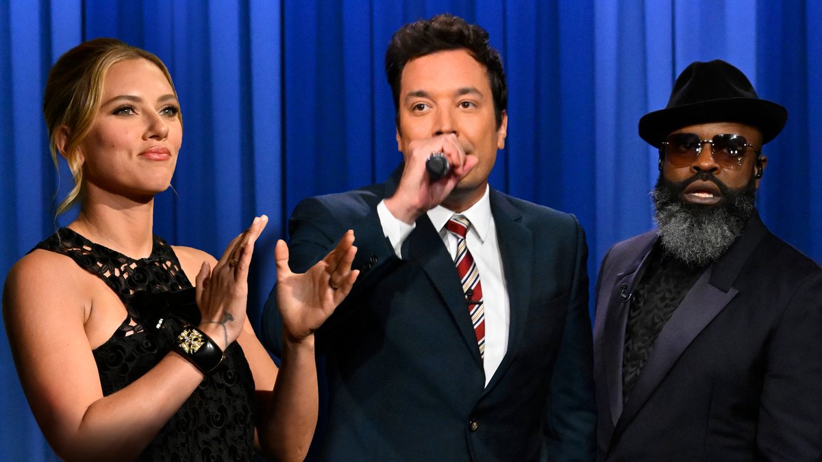 Jimmy and Black Thought sing a song about how to spell Scarlett Johansson’s name 🤣 #FallonTonight