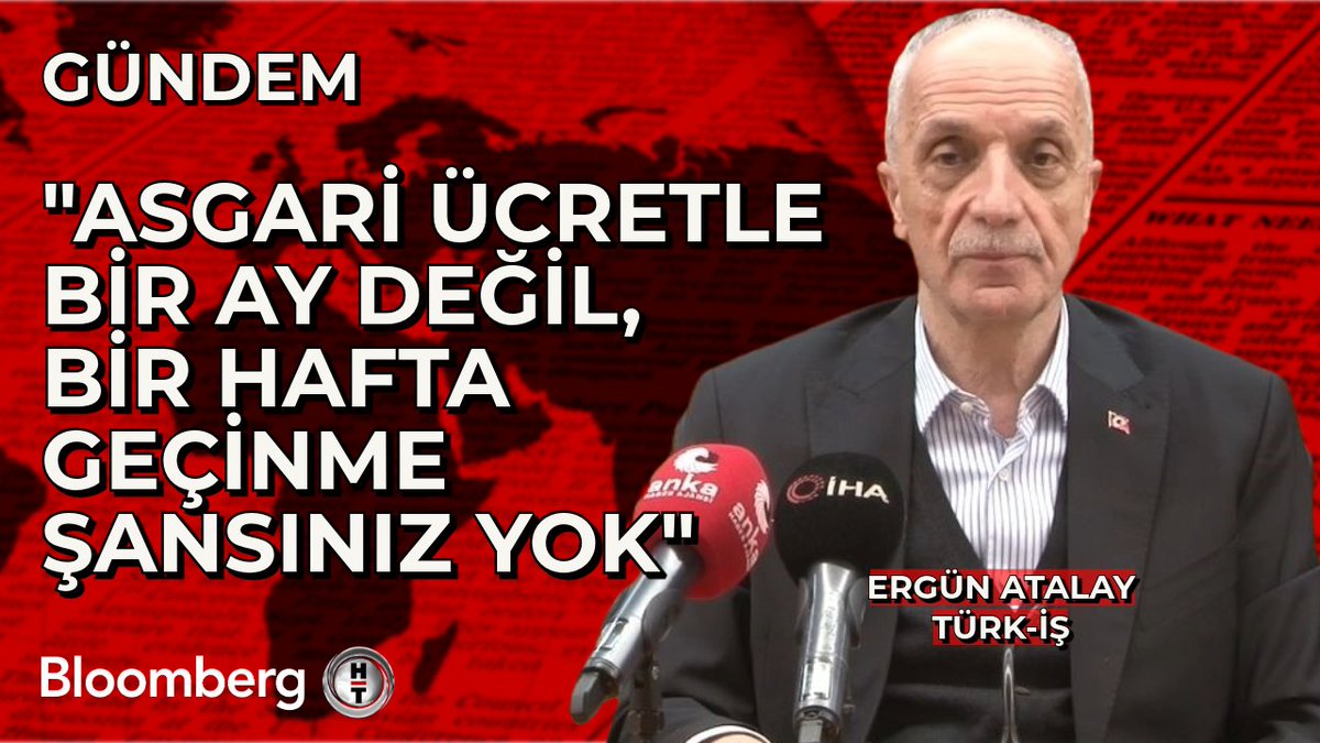 📍 Türk-İş Başkanı Ergün Atalay: Yaşanan ekonomik kriz öncekilere benzemiyor. Asgari ücretle bir ay değil, bir hafta geçinme şansınız yok. Dayanma gücümüz kalmadı.