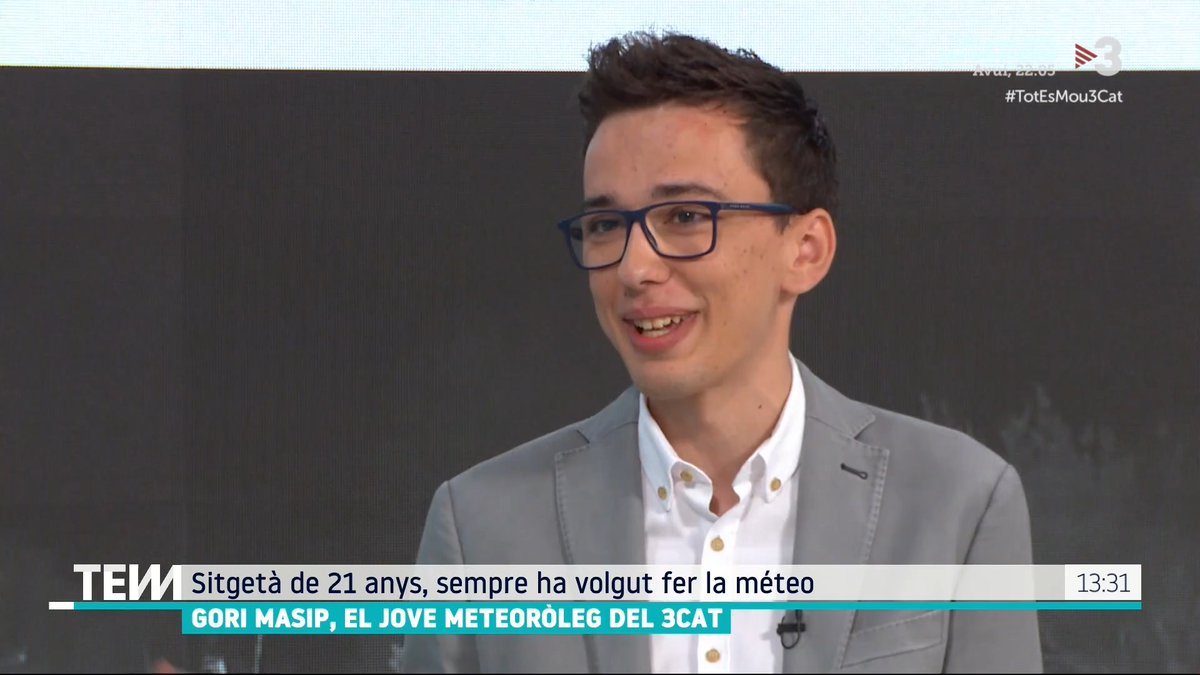 “El primer dia que vaig fer la méteo el cor m’anava disparat”, Gori Masip (Gori Masip), el jove meteoròleg de 3Cat #TotEsMou3Cat