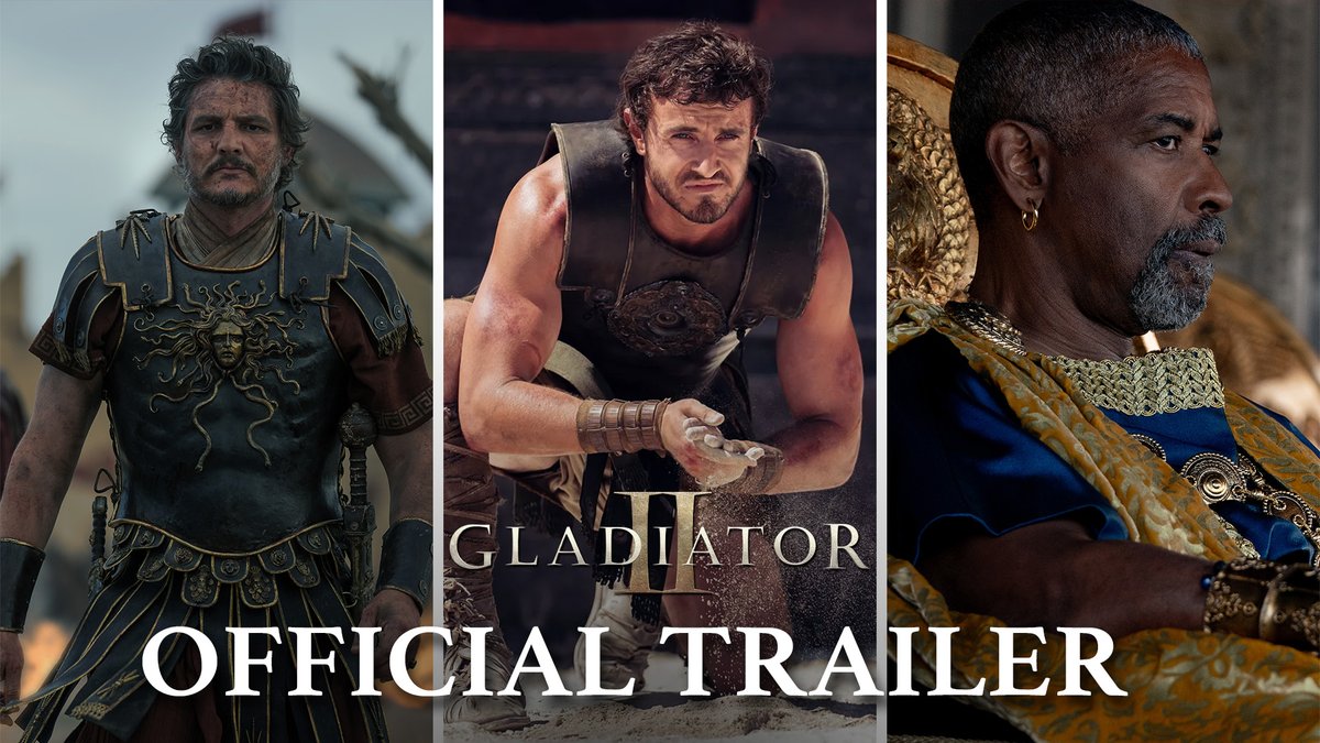 The first trailer for ‘GLADIATOR 2’ has been released. In theaters on November 22.