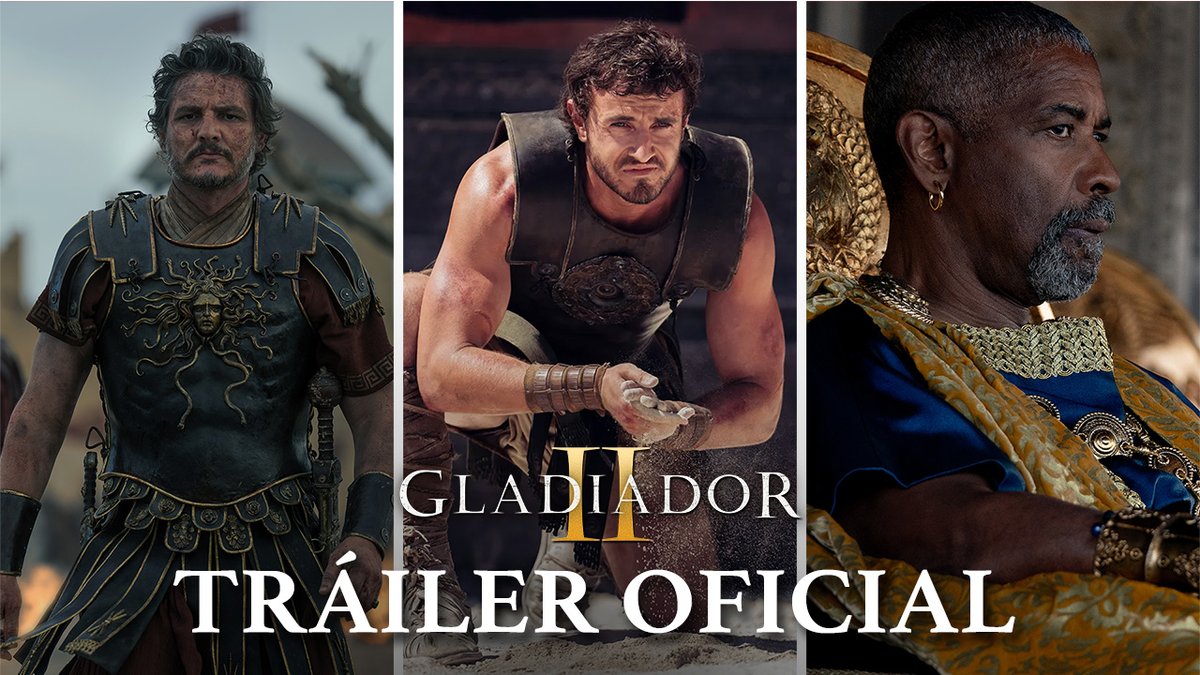 “Gladiador”: Por el lanzamiento del tráiler de Gladiador II. Se lanzará este 14 de noviembre.
