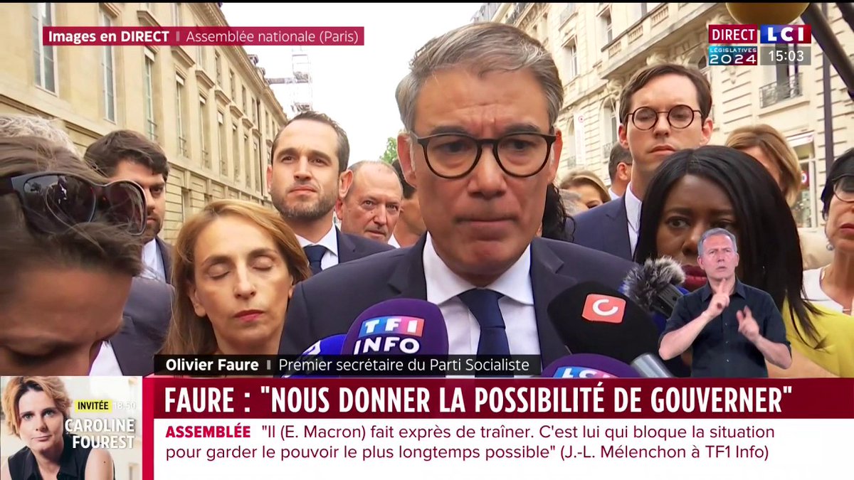 🗣️ Olivier Faure est "prêt à assumer la fonction" de Premier ministre