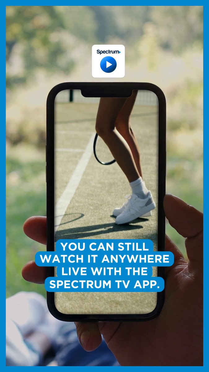 You can still catch those head-turning volleys on-the-go with the Spectrum TV app. Download today: #tennis #GameSetMatch #SpectrumTVApp #Spectrum