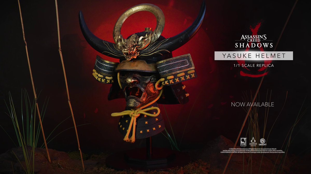 Take home the helmet of legendary samurai Yasuke with the Assassin’s Creed: Shadows Yasuke 1/1 Scale Helmet Replica! Worldwide pre-orders open now 👉