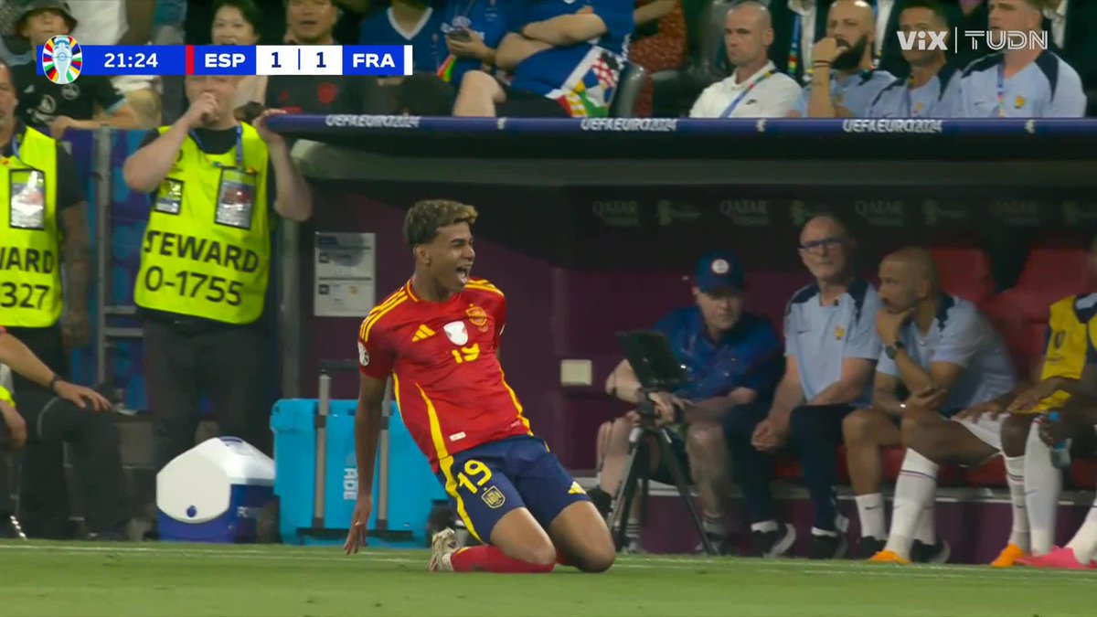 ¡ESTÁS LOCO, YAMAL!🤩🔥🇪🇸 CON 16 AÑOS NO PUEDES HACER UN GOLAZO ASÍ🔥⚽ 🇪🇸 España 1-1 Francia 🇫🇷 🔴 EN VIVO: 📺 ViX #EuroEnVIX