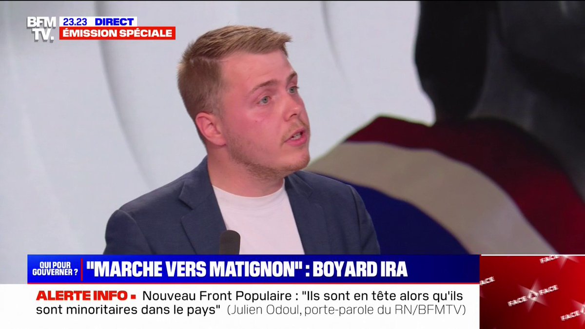🇫🇷📺 FLASH | "Sans Jean-Luc Mélenchon, il n'y aurait pas de Nouveau Front Populaire parce qu'il n'y aurait tout simplement pas de gauche", a déclaré Louis Boyard.