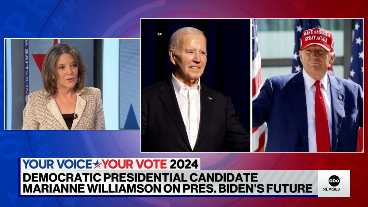 Thanks to Kyra Phillips and @abcnewslive for a chance to weigh in with my opinion today. #Marianne2024