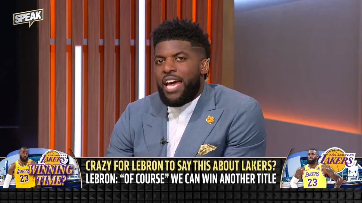 "LeBron James is playing in everybody's face with that quote... How dare you even utter to Lakers fans that y'all could win a championship... Who'd they add? Bronny James?" Emmanuel Acho goes OFF on LeBron James 😳 (via Speak)