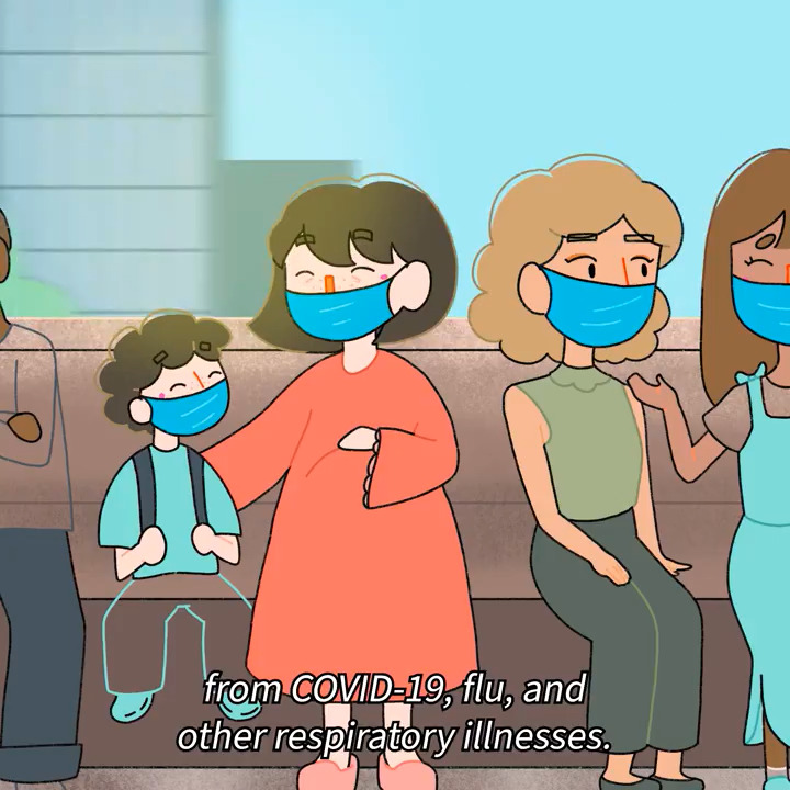 Travelling in crowded and poorly ventilated public transportation? #WearAMask to help keep you and your community safe from COVID-19, flu and other respiratory illnesses. #StaySafe