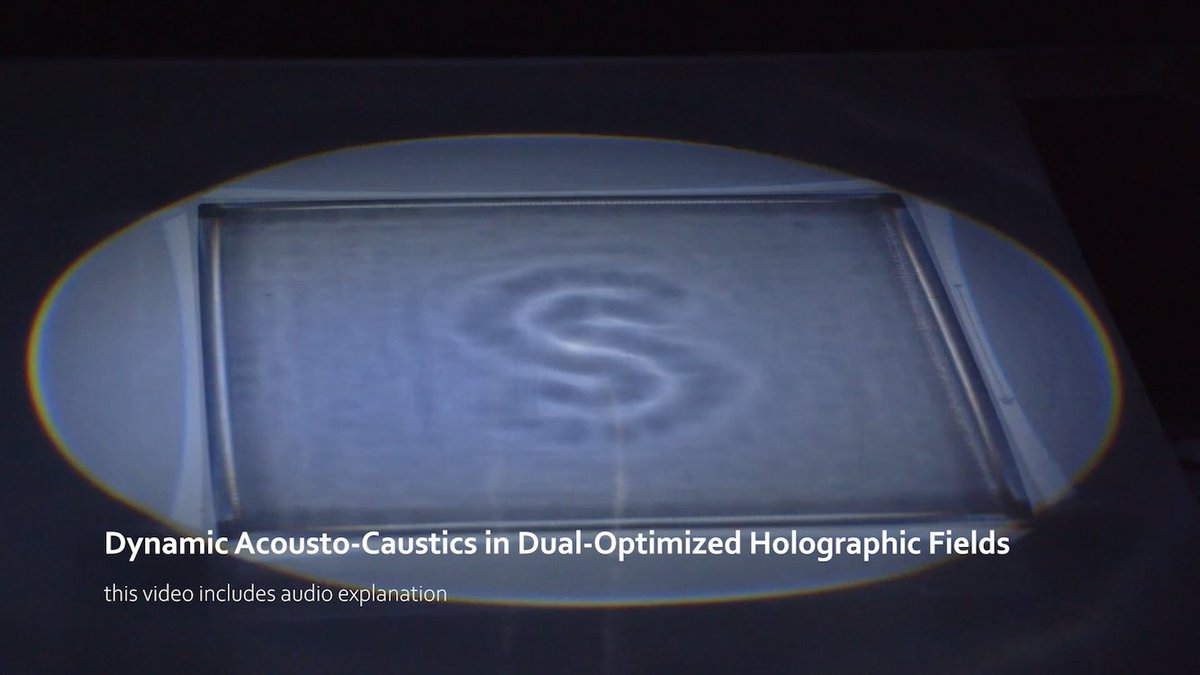 【 新プロジェクト公開 】Dynamic Acousto-Caustics in Dual-Optimized Holographic Fields|#SIGGRAPH2024 音響流体と光学を融合し, 液体表面の形状を制御することで光コースティクスを動的に操作する手法について紹介 ▶️