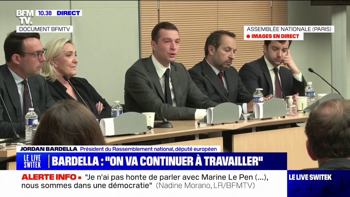 Jordan Bardella: "Il est parfaitement probable qu'un retour aux urnes soit envisagé"