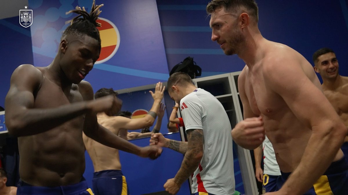 🤯 NUNCA HABÍAS VISTO ASÍ A LA SELECCIÓN 🤯 🇪🇸 LOCURA TOTAL en el vestuario después de CLASIFICARSE a la FINAL de la #EURO2024.