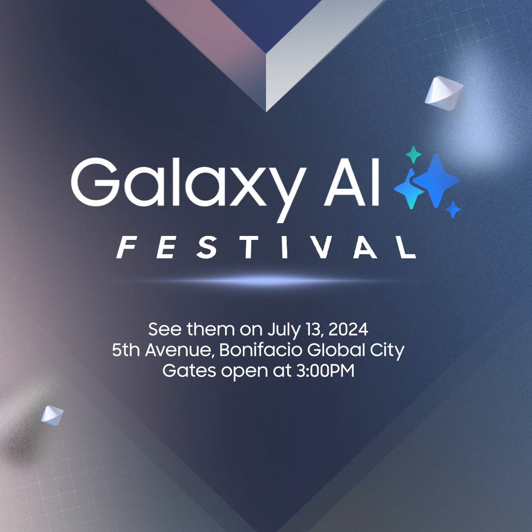 Are you ready to catch powerhouse performers? A new era awaits at the #GalaxyAIFestival on July 13, 3PM, at 5th Avenue, Bonifacio Global City. Who are you most excited to see live? Comment down with #SamsungUnpacked. Stay tuned for more details ✨