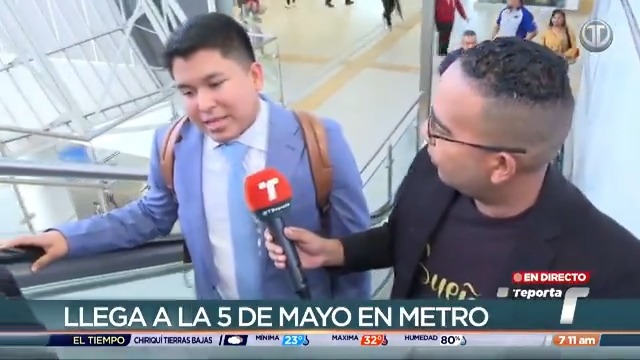 Continúa el recorrido de Jermaine Cumberbatch junto al diputado Neftali Zamora 🇵🇦, quien se dirige hacia la Asamblea Nacional a través de la Línea 1 de El Metro de Panamá. #TReporta
