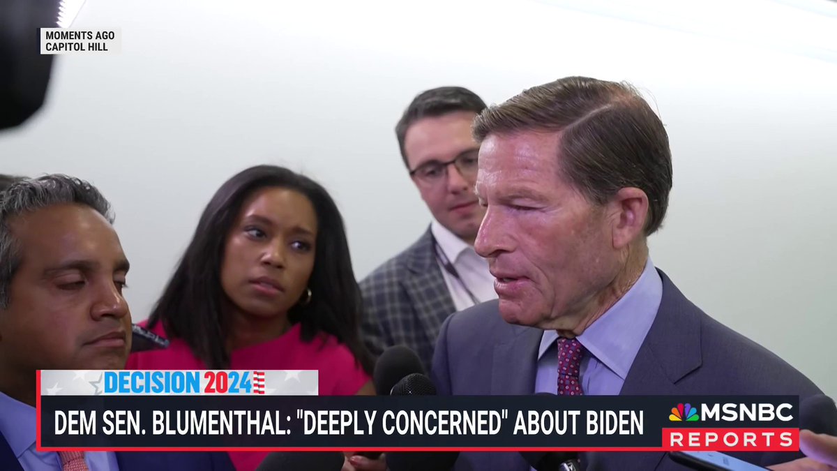 MOMENTS AGO: Dem Sen. Blumenthal: "I am deeply concerned" about President Biden.