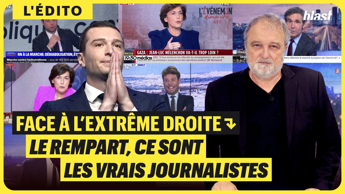 Face à l’extrême droite, le rempart, ce sont les vrais journalistes ➡️ "Malgré Bolloré, Europe 1, le JDD et Hanouna, il faut le dire et le marteler, car les mots ont du sens : le RN est un parti d’extrême droite". Nouvel édito de Denis Robert.