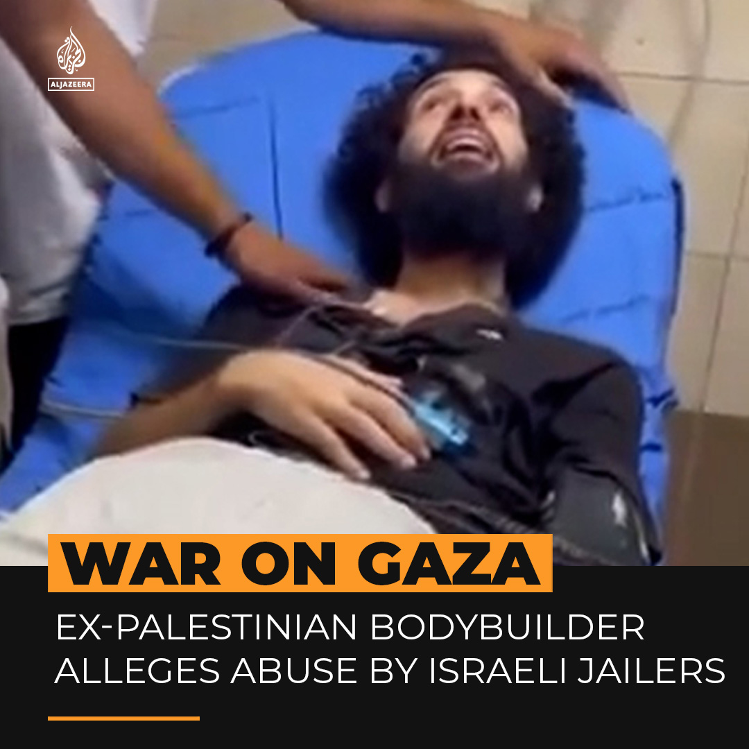 A former Palestinian bodybuilder who came out of an Israeli prison frail and in poor health after months without charge says he was tortured and abused, and compared Israeli prisons to Guantanamo Bay.