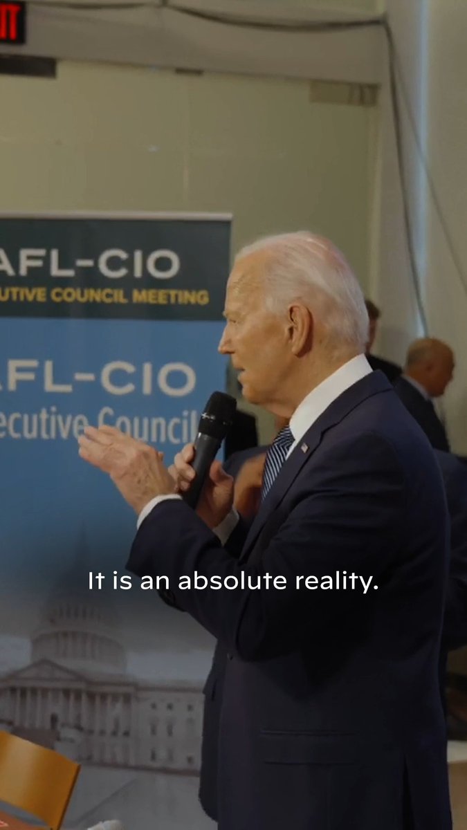 I said I would be the most pro-union president in American history. Well, guess what? I am—because I believe that when labor does well, everybody does better.