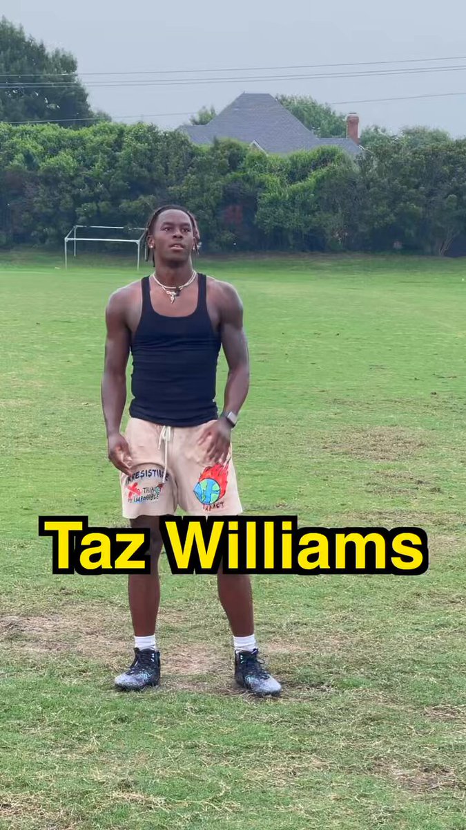 Taz Williams has the MOST followers 🔥 Which school should he choose? 🤔 𝑇𝑎𝑧 𝑊𝑖𝑙𝑙𝑖𝑎𝑚$ 𝐽𝑟 This footage is from WR Coach Margin Hooks Training Sessions