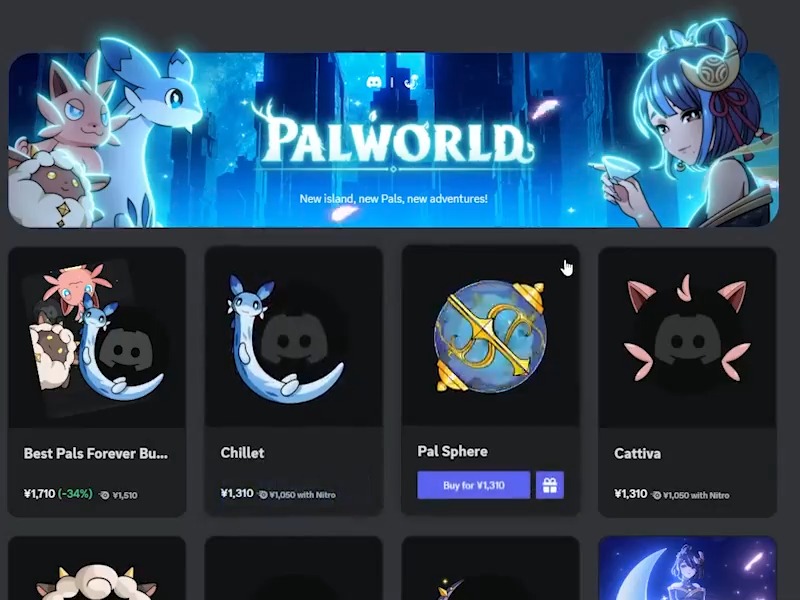 Have you seen the Palworld collection on Discord?! Decorate your profile with cute Pal avatar decorations and profile effects!✨ Discord Shop: Only available to purchase for the next 2 weeks, so don't miss out!👀 *Once purchased, available forever!