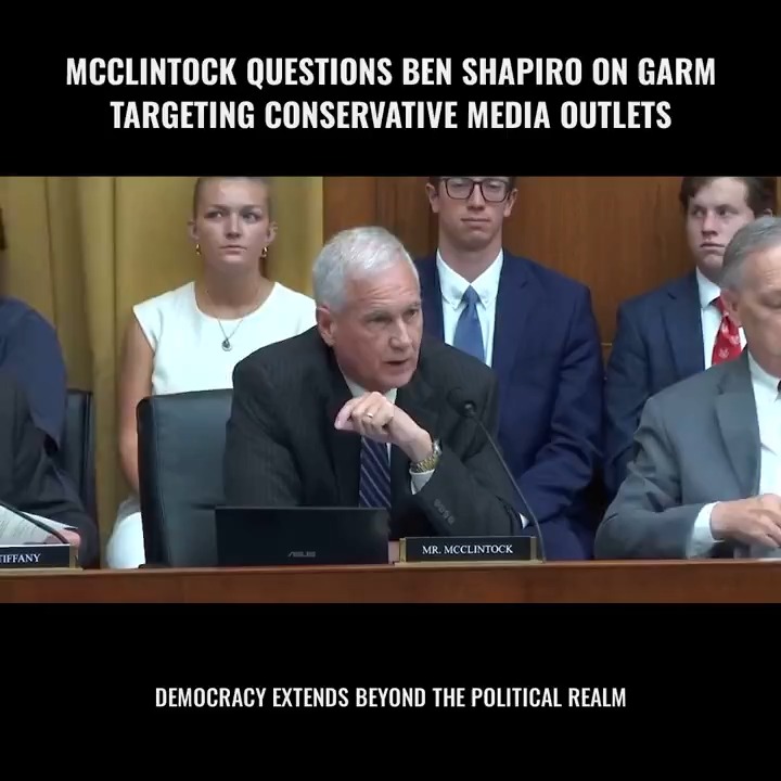 Mr. Shapiro is correct that if this government is in any way acting to pressure or nudge companies to censor speech or to corrupt their business decisions for political ends, we ought to vigorously act to stop that. But if they're just doing that to themselves that's their right.