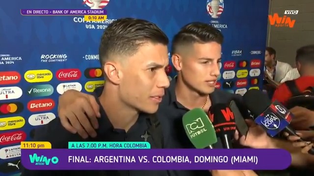 🇨🇴”Esta es la virtud más grande que tiene esta selección que todo el mundo piensa en el colectivo” Mateus Uribe, jugador de la Sel. Colombia. 🏆“Todavía no hemos cumplido el sueño y falta lo más importante jugar esa gran final. El objetivo es quedar campeones, sabemos que el rival tiene experiencia, pero nosotros tenemos hambre” James Rodríguez, capitán de la Sel. Colombia.