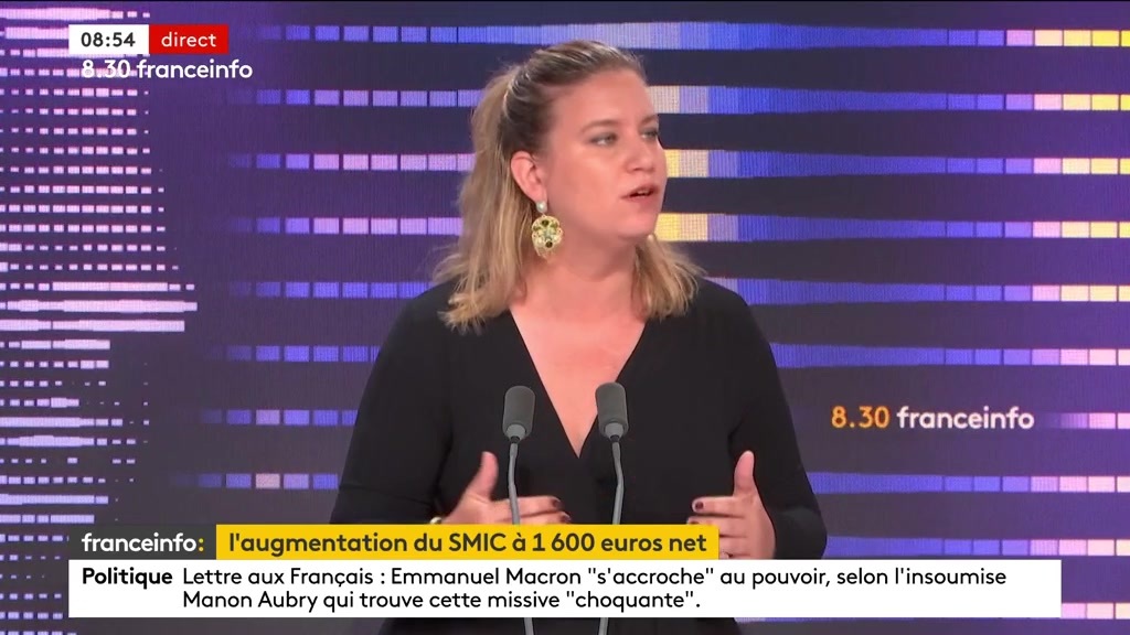 SMIC ➡️ "Nous proposons donc une caisse de péréquation qui permet que les grandes entreprises aident les petites entreprises", dit Mathilde Panot.