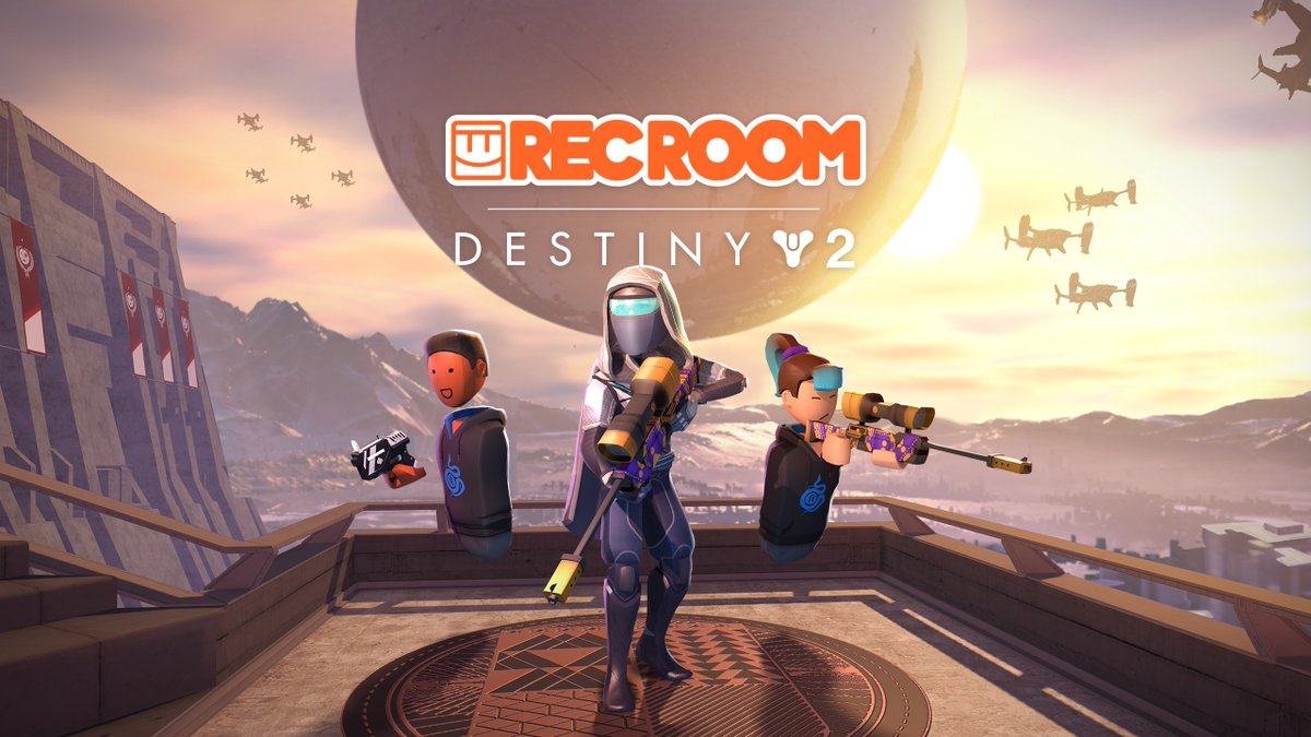 🚨NEW: Destiny 2 x Rec Room Collab "Starting today, Rec Room players will have the opportunity to explore a meticulously recreated version of the iconic Destiny Tower." The Hunter set & weapon skins are available today. Warlock & Titan sets launching in the next few weeks.