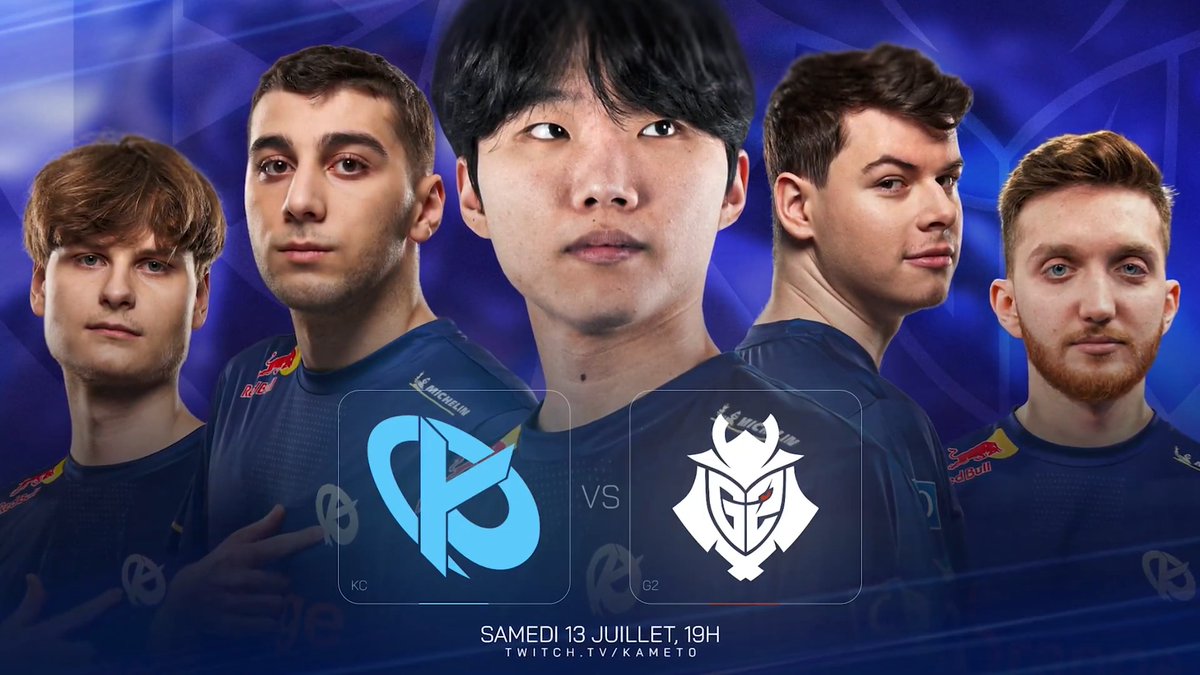 C'est à notre tour de briller. #KCORP KARMINE CORP 🆚 G2 Samedi 13/07 à 19h00 sur