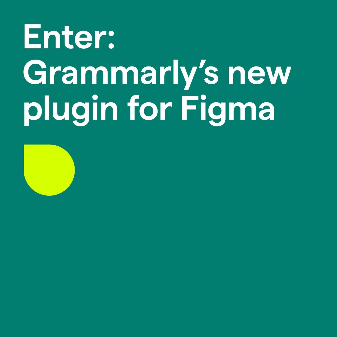 Everyone say thank you @Grammarly for t̵h̵e̵r̵e̵ their new plugin. Get suggestions on any text layer →