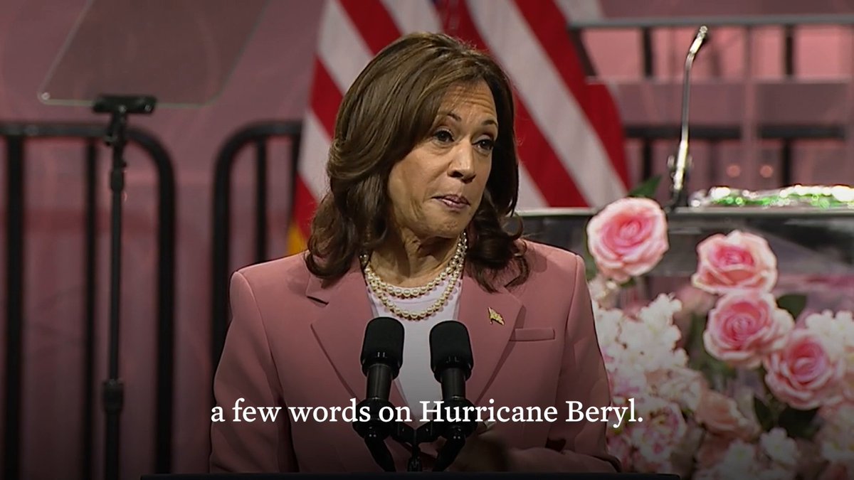 President Biden and I will continue to stand with the people of Texas as we rebuild and recover from Hurricane Beryl.