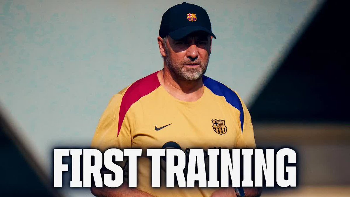 🚨 Hansi Flick's first training session as Barça manager.