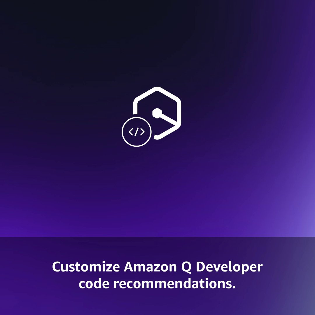 Slather on personalization with your order of real-time suggestions. ☁️🍔💻 You can customize #AmazonQ Developer to generate even better code suggestions—based on your internal libraries, APIs, & more. It’s innovation—supersized, with the power of #AI. 👉