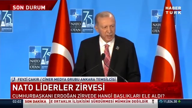 NATO Liderler Zirvesi... Cumhurbaşkanı Erdoğan zirvede hangi başlıkları ele aldı? Ciner Medya Grubu Ankara Temsilcisi Fevzi Çakır #HaberBülteni'nde Nur Köşker'e aktardı.