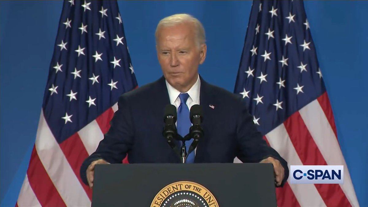 Q: "What concerns do you have about Vice President Harris' ability to beat Donald Trump if she were at the top of the ticket? President Biden: Look, I wouldn't have picked Vice President Trump to be vice president if I didn't think she was not qualified to be vice president.