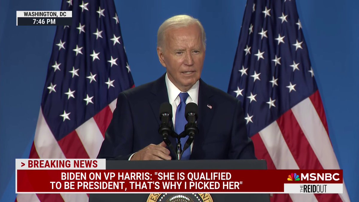Biden on what would make VP Harris ready to serve on day one, if needed: “I wouldn’t have picked her unless I thought she was qualified to be president.”