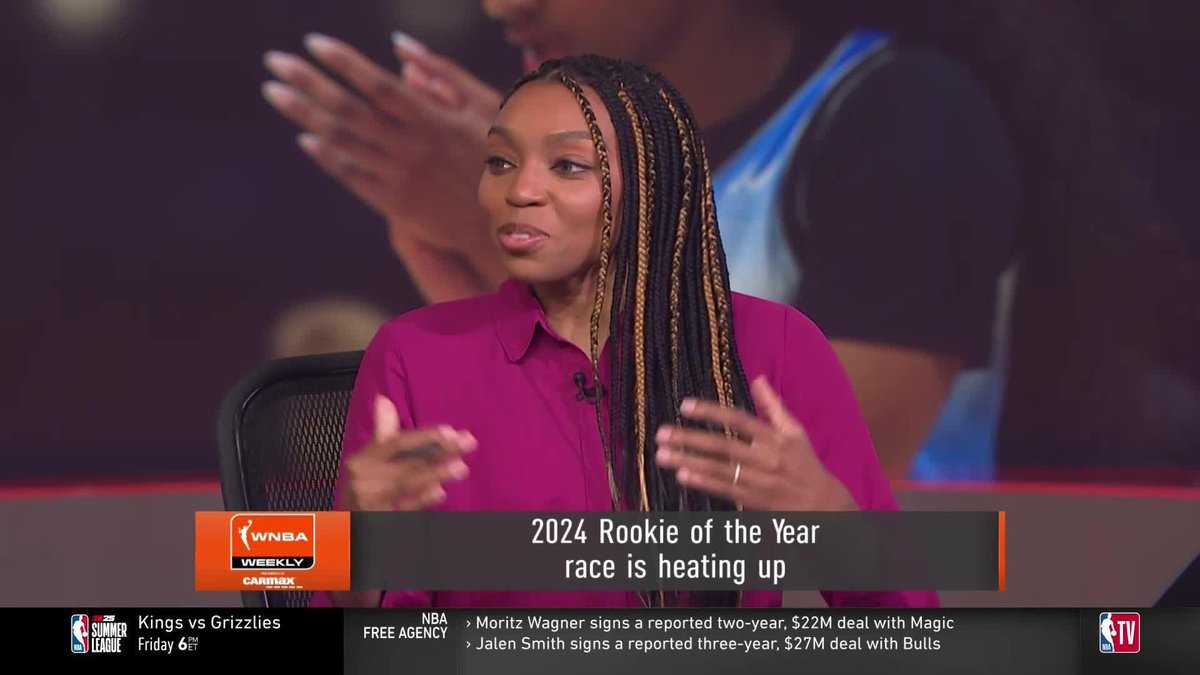 “It’s crazy to think that these rookies could even exceed expectations... They are doing it.” Renee Montgomery & Chris Miles talk Caitlin Clark and Angel Reese + WNBA Rookie of the Year race!