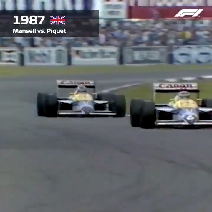 #OnThisDay in ’87 Mansell won the #BritishGP, one of his most stirring victories, the highlight his pursuit of & dummy-pass on his Williams team-mate Piquet at Stowe, having made up 29sec in 28 laps after a tyre stop. He broke the lap record 8 times.💪