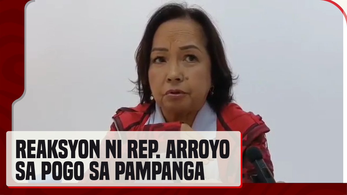 Hindi aniya masaya si dating pangulo at ngayo'y Pampanga 2nd District Rep. Gloria Macapagal Arroyo hinggil sa nagiging imahe ng Pampanga dahil sa isyu sa #POGO. #News5 | via Roel Tarayao