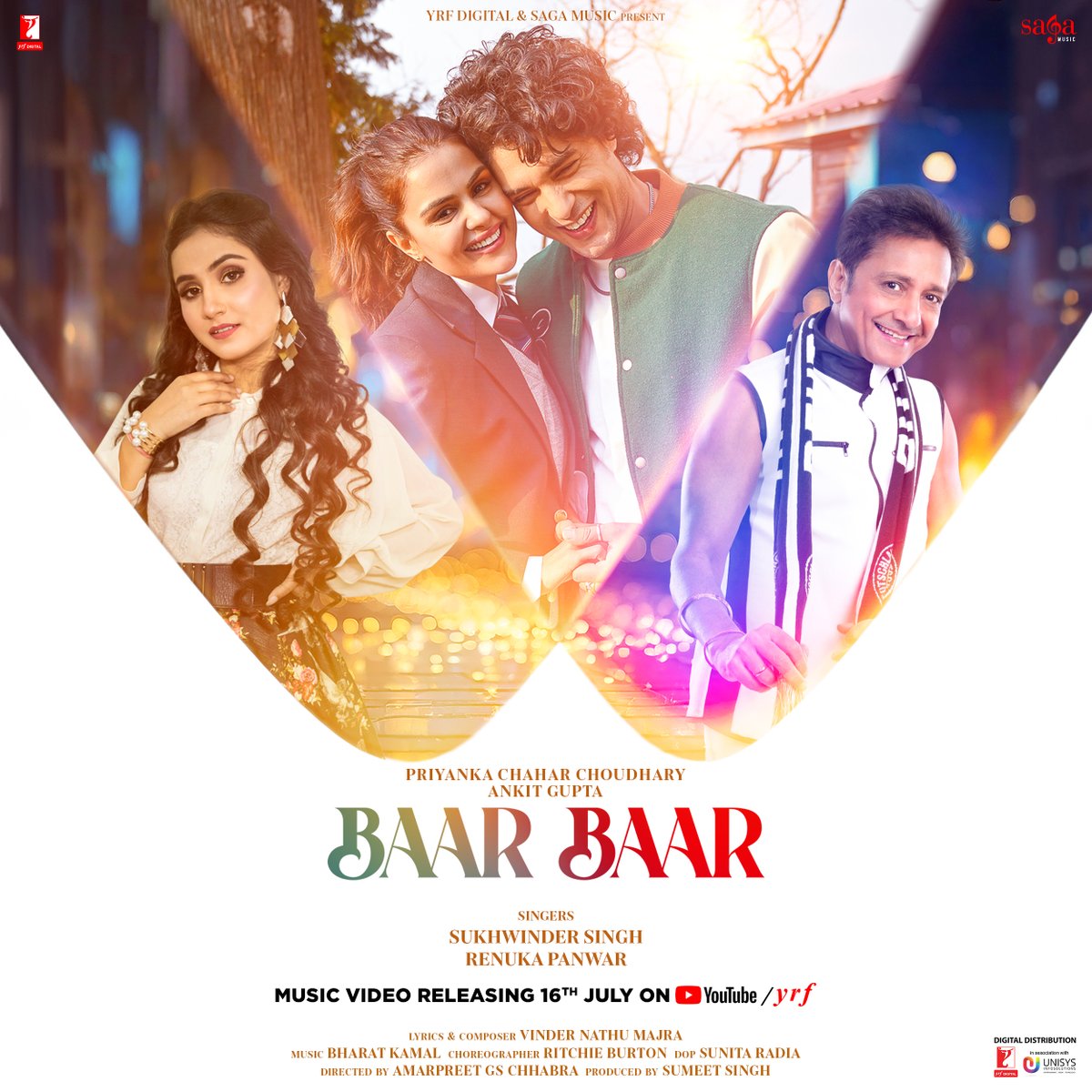 True love finds its way ❤️ #BaarBaar music video releasing 16th July 2024 on YouTube/YRF