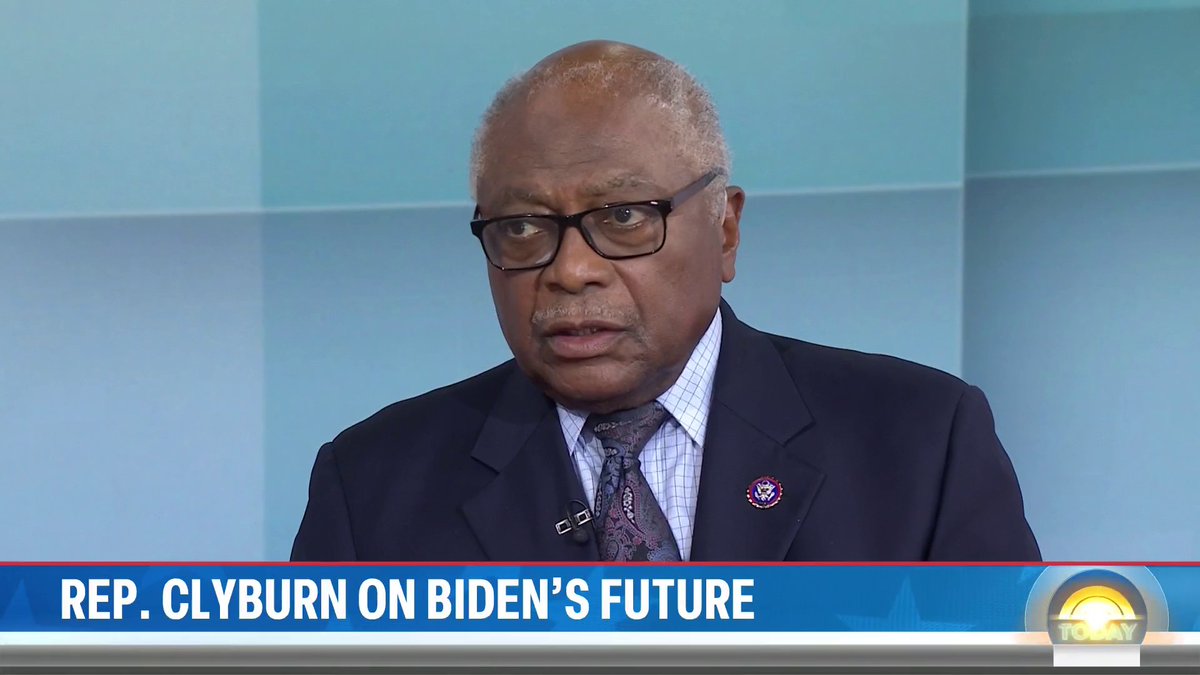 JUST IN: @savannahguthrie: "Did you leave the door open just a little bit for these continued questions about President Biden?" Rep. Jim Clyburn: "I am all in. I'm riding with Biden no which direction he goes, no matter what method he takes. I'm with Joe Biden."
