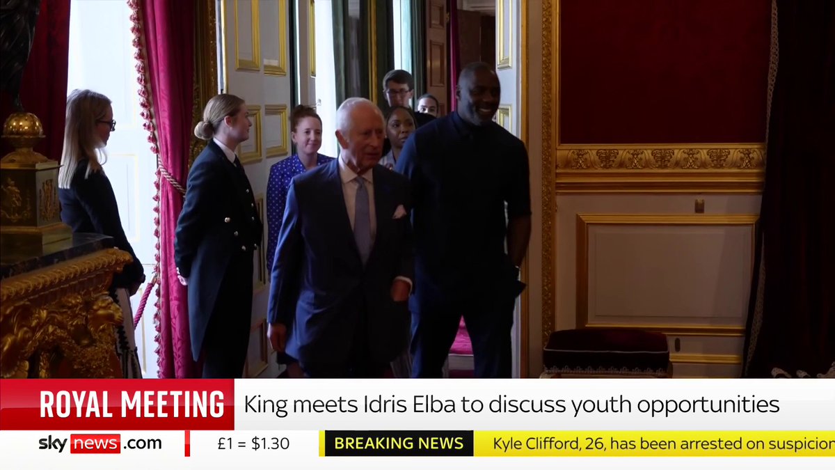 The King has met with actor and campaigner Idris Elba to discuss knife crime. Prime Minister Kier Starmer was also in attendance. 📺 Sky 501, Virgin 602, Freeview 233 and YouTube