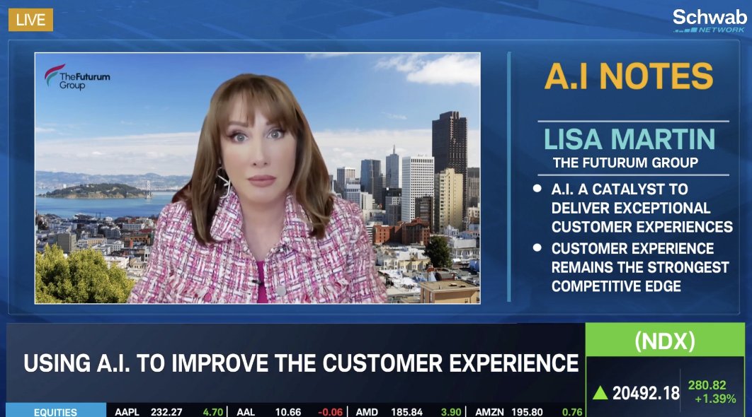 .@LisaMartinTV tells Nicole Petallides why Delta Airlines $DAL is a perfect example of a company that’s leaned into generative A.I. to drive efficiencies. The Futurum Group 🗨️ “They’re getting to customers and passengers faster…ultimately influencing the passenger experience.”