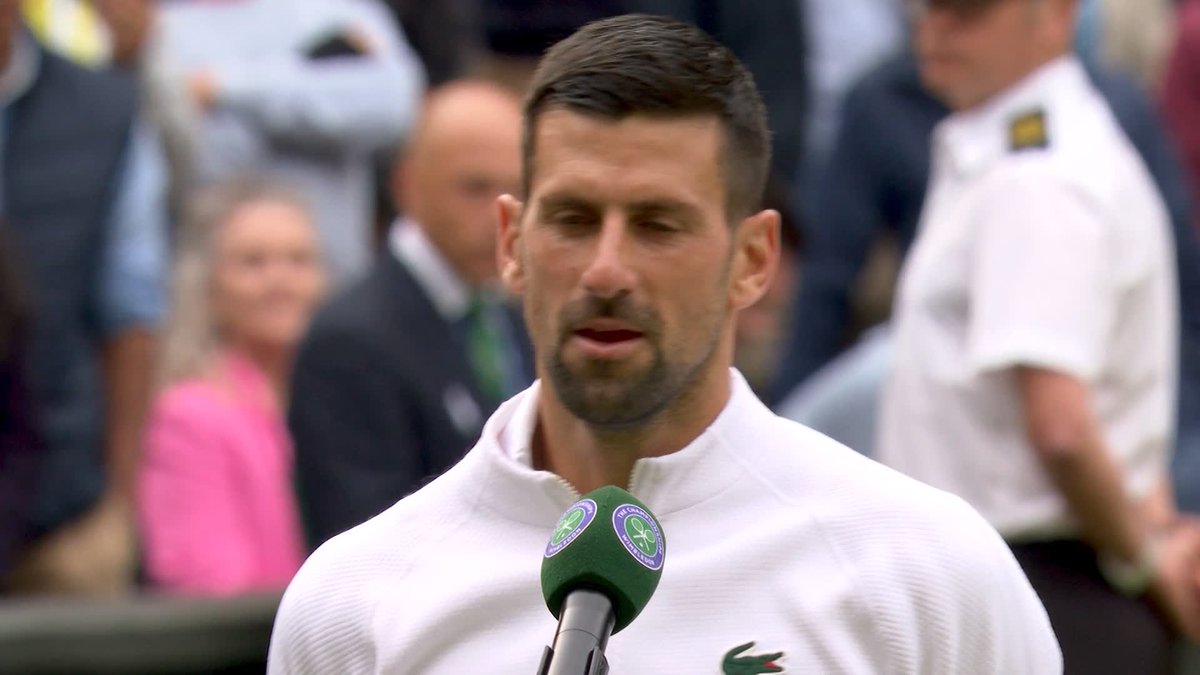 "Hopefully I'll get my hands on that trophy on Sunday" Novak Djokovic dreamt of playing at #Wimbledon as a boy, and now he's in his 10th final 👏